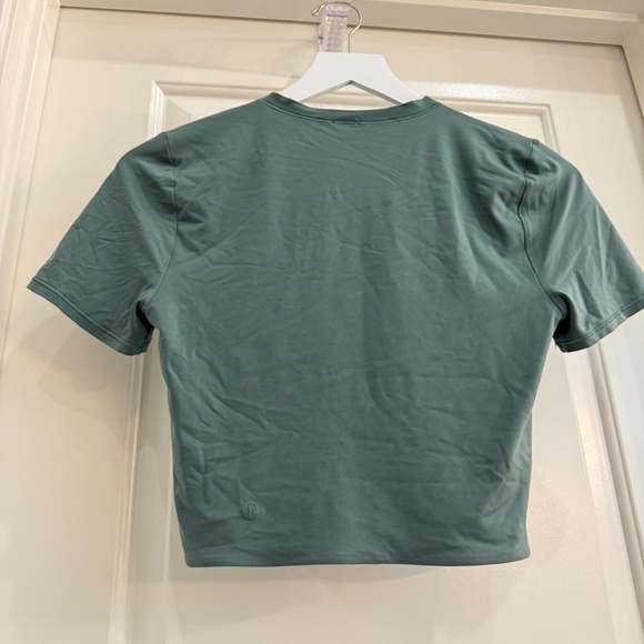 Lululemon Wundermost Ultra Soft Nulu Crewneck Cropped T-shirt,  Medium Forest - Picture 3 of 3